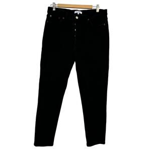 RE/DONE Originals 90s High Rise Ankle Crop Jeans Black Size 31